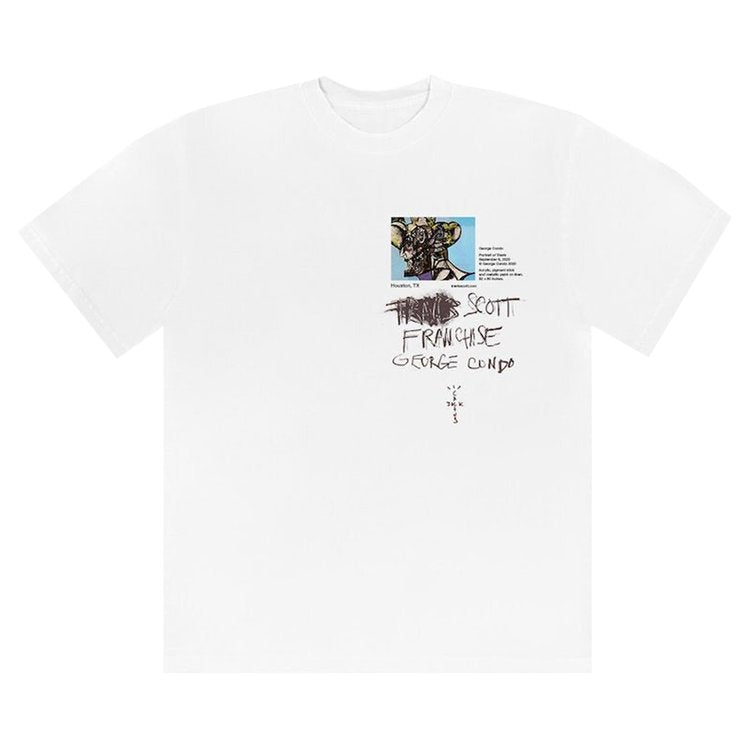 Cactus Jack By Travis Scott Cactus Jack by Travis Scott Portrait Of Travis WIP 'White' T-Shirt, white