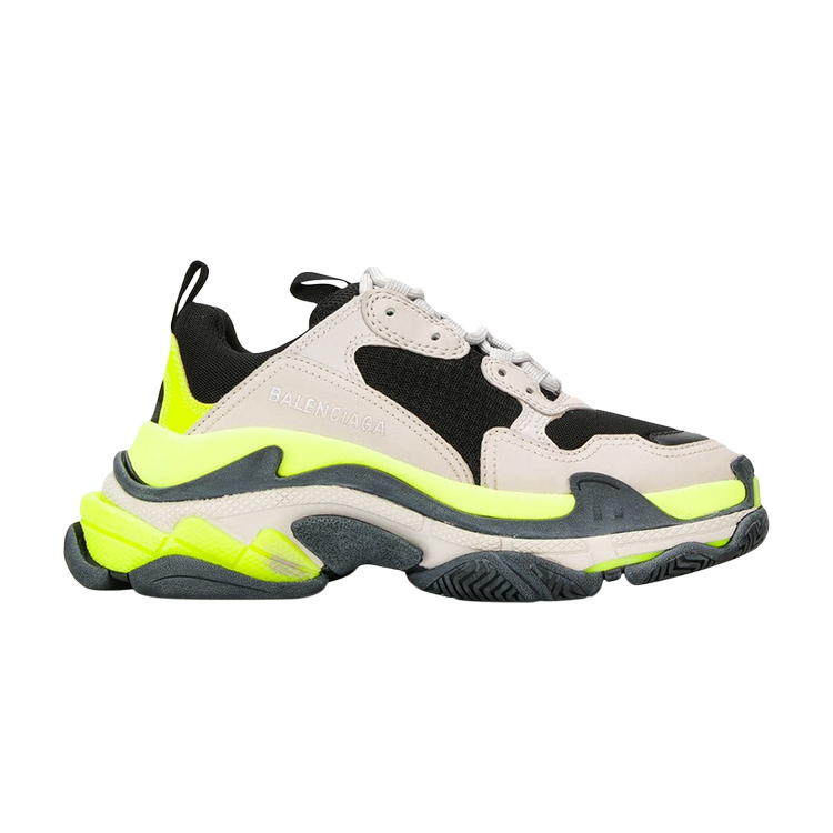 حذاء رياضي Balenciaga Wmns Triple S Trainer 'Grey Yellow Fluo' باللون الرمادي