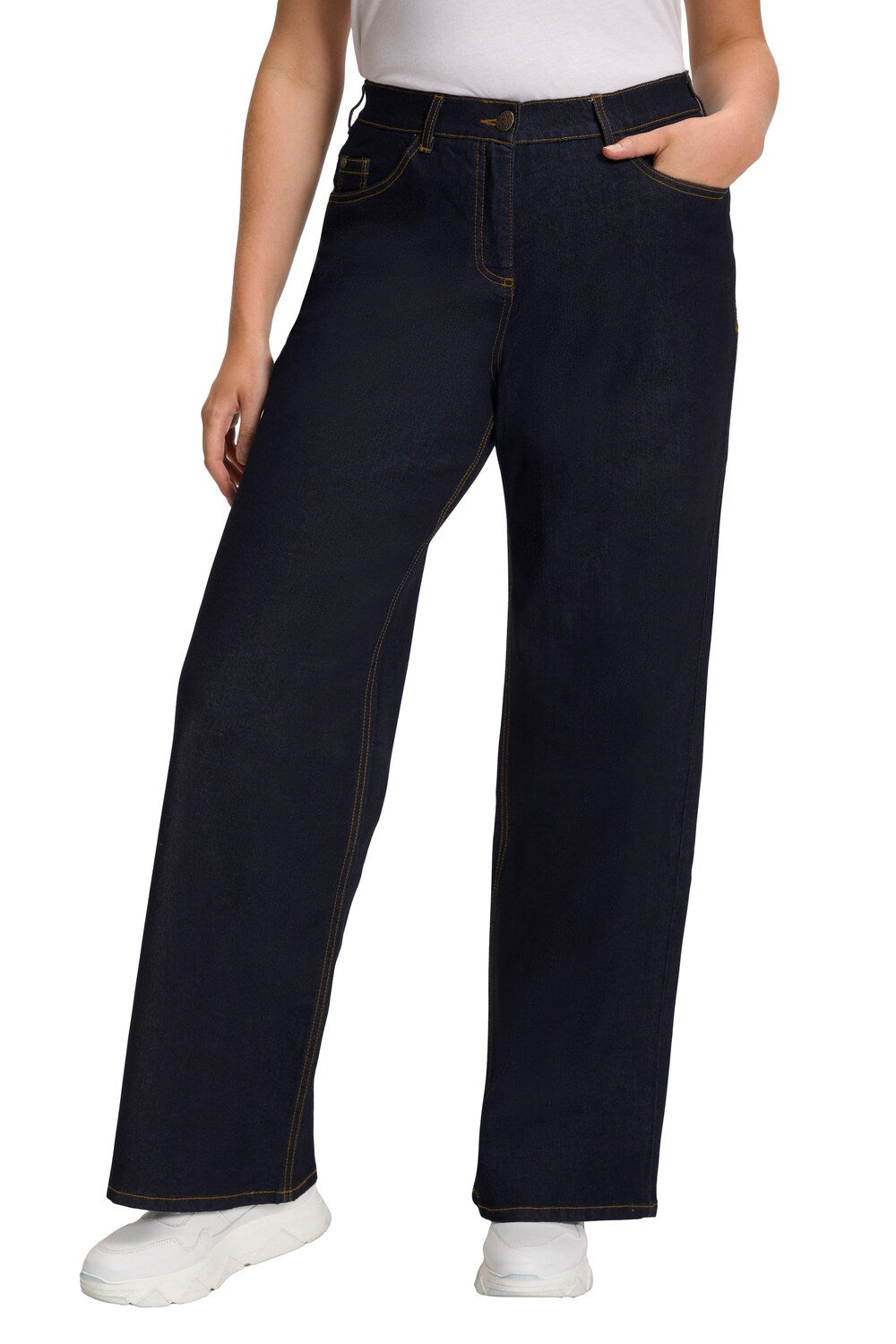 Ulla Popken Mary wide leg jeans, night blue