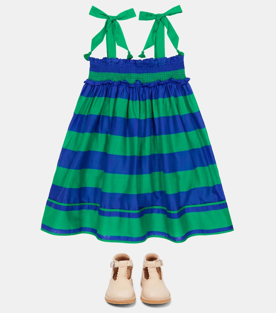 Zimmermann cotton tiggy tiered dress, blue