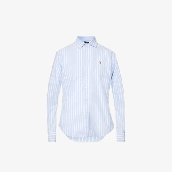 Polo Ralph Lauren Regular Fit Cotton Shirt with Signature Embroidery, White