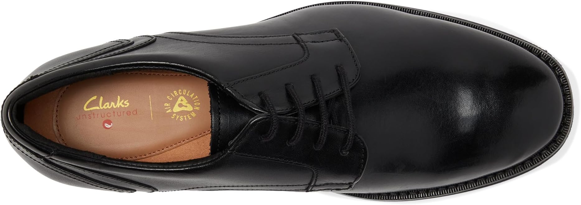 Un Hugh Lace Clarks Oxfords, black leather