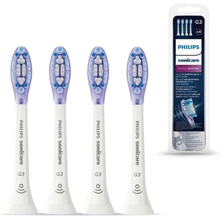 رؤوس فرشاة الأسنان الصوتية القياسية Philips Sonicare Original G3 Premium Gum Care - عبوة من 4 قطع.