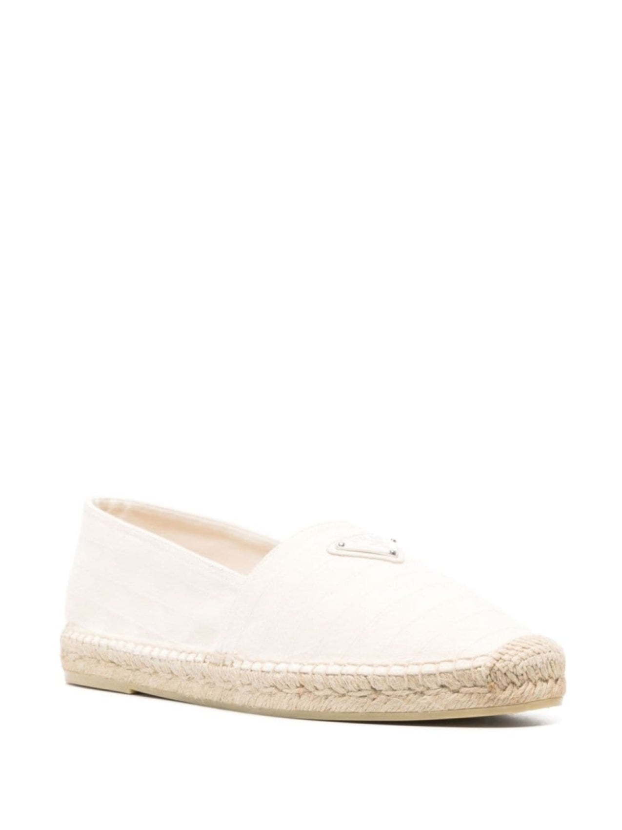 Prada Espadrilles with Logo, Neutral Color