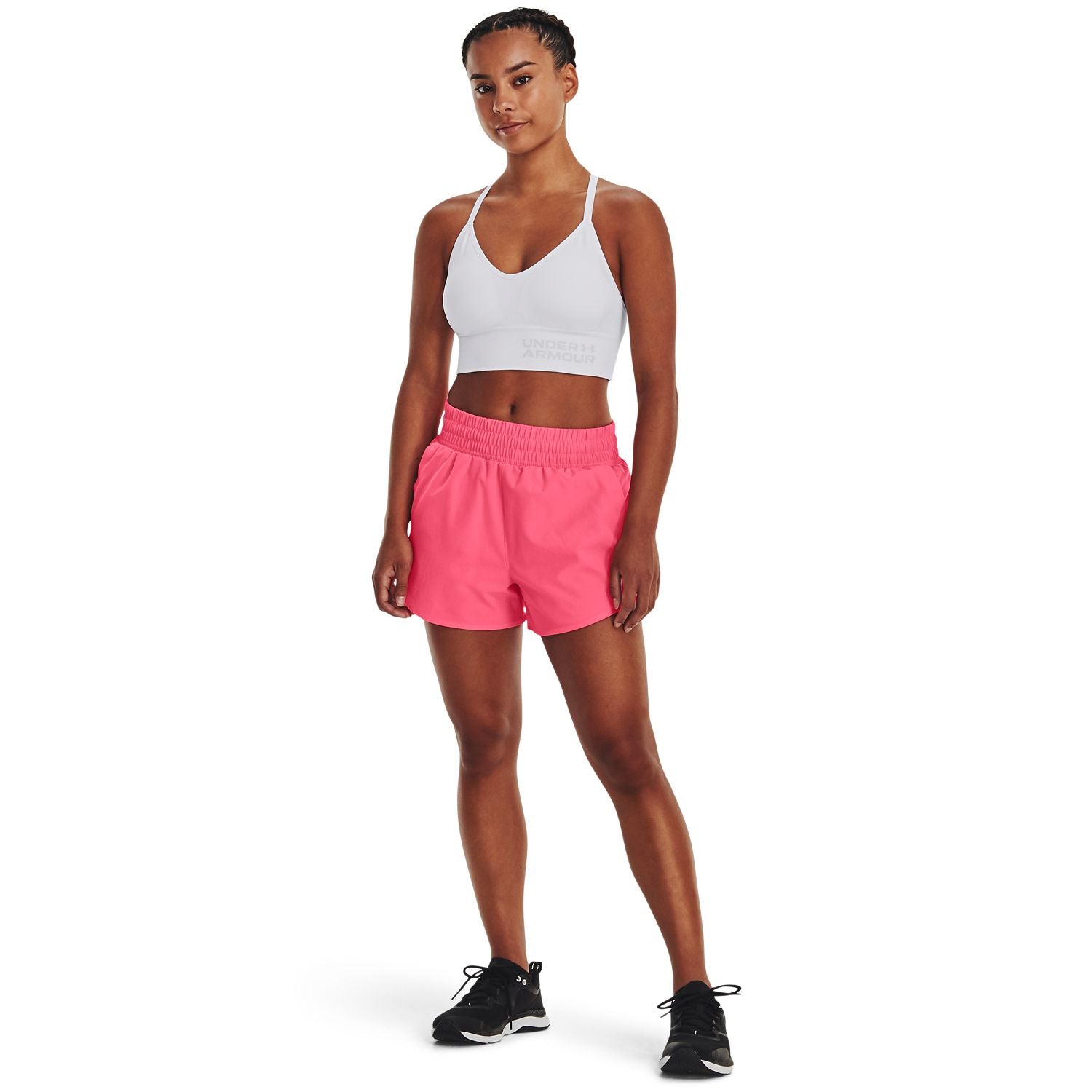 Under Armor Women's Flex Briefs 3 Inch Length. Under Armor Woven Shorts, Black