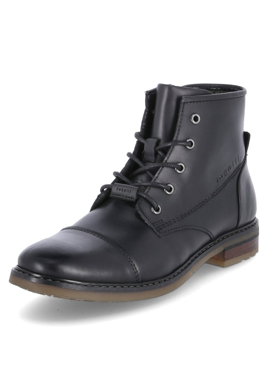 Bugatti lace-up boots, black