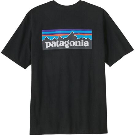 Responsibili Logo P-6 Short Sleeve T-Shirt Men's Patagonia Black