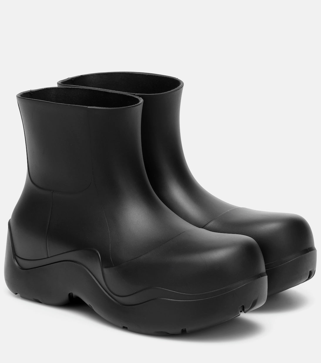 Puddle Bottega Veneta rubber ankle boots, black