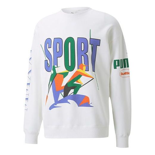 Sweatshirt PUMA x Butter Goods Unisex Printing Round-neck Sweatshirt White, white