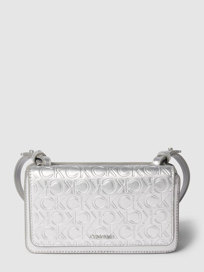 Calvin Klein logo handbag, silver