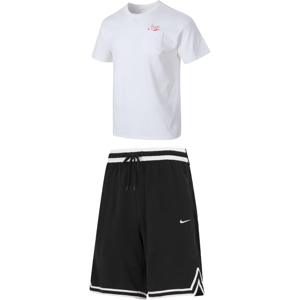 Nike Men's Casual Sports Set White and Black Black