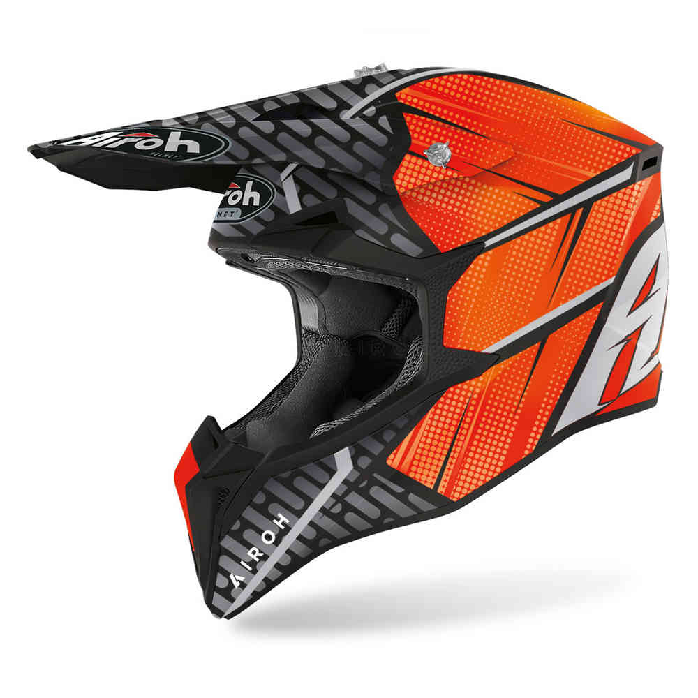 Wraap Idol Airoh motocross helmet, matte orange