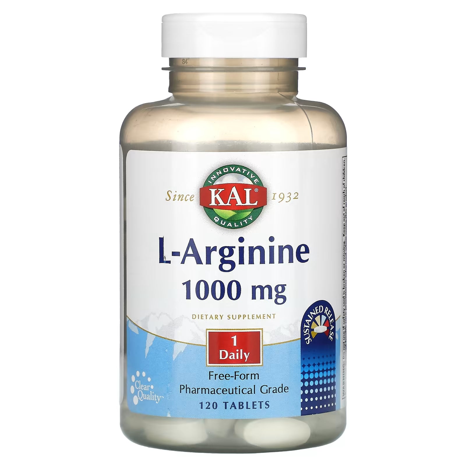 L-arginine KAL، 1000 مجم، 120 قرصًا