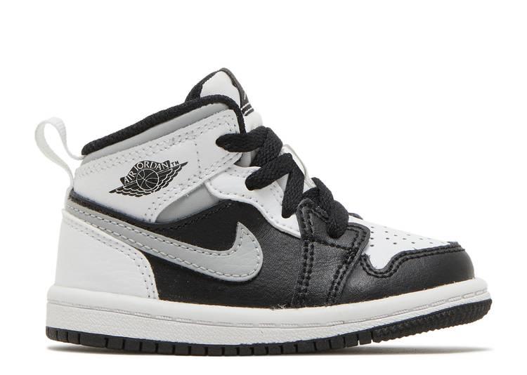 حذاء رياضي AIR JORDAN 1 MID TD 'WHITE SHADOW'، أسود