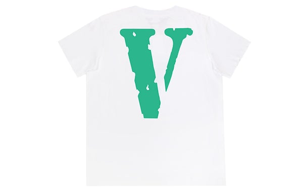 تي شيرت VLONE Friends Back Large Logo بأكمام قصيرة ونمط زوجين باللون الأبيض والأخضر