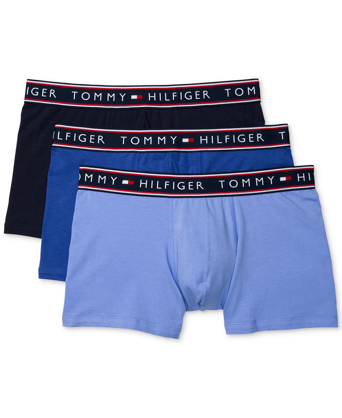 Men's moisture-wicking cotton elastic swimming trunks - 3 pcs. Tommy Hilfiger