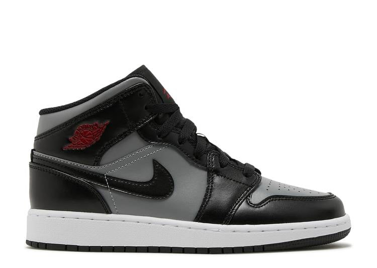 حذاء رياضي AIR JORDAN 1 MID GS 'SHADOW'، أسود