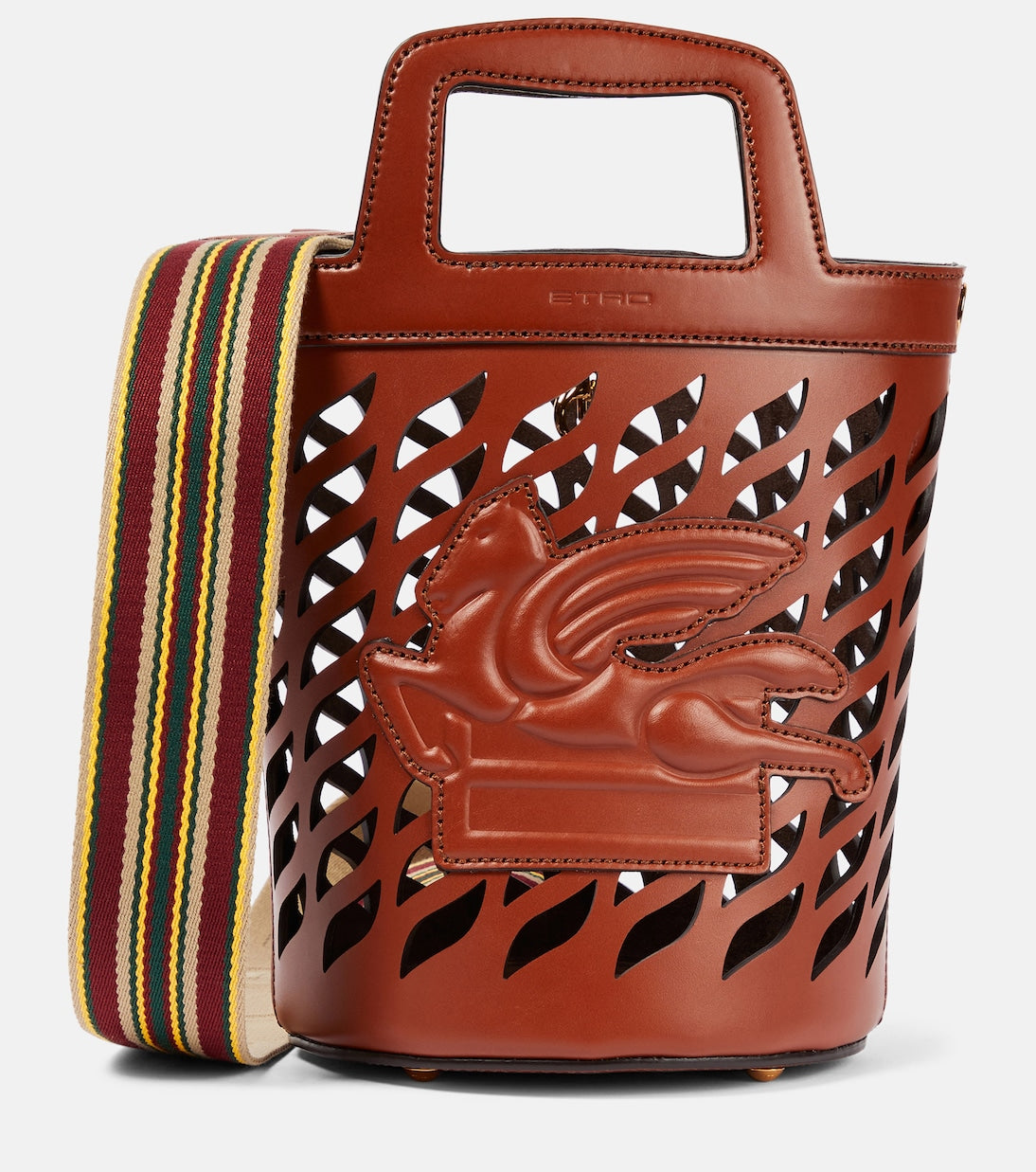 Coffa bucket bag in Etro leather, brown