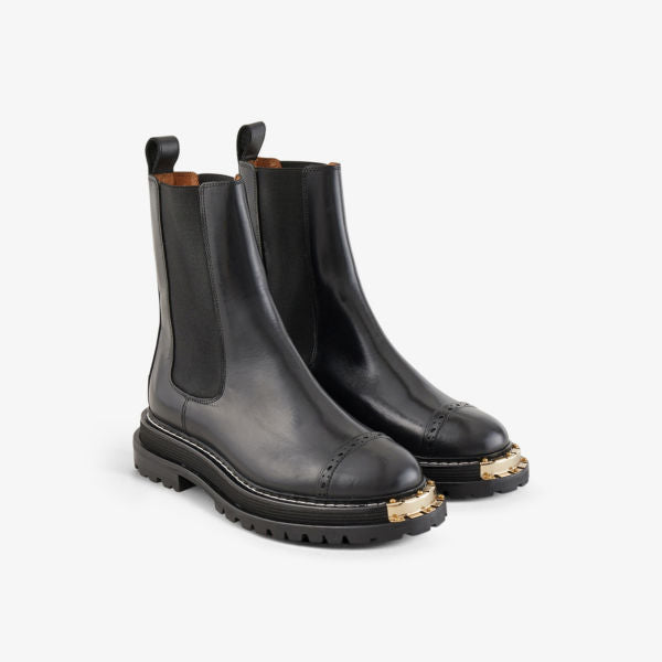 Liam Sandro leather Chelsea boots, black