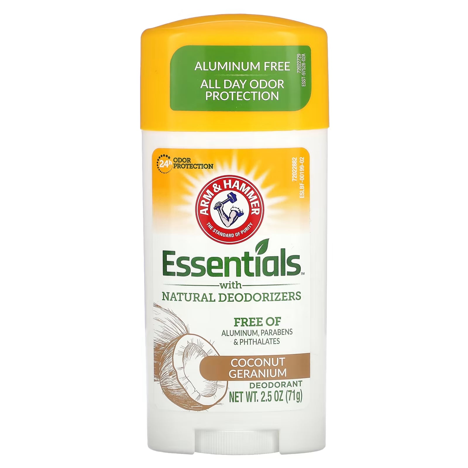 Arm & Hammer Essentials Deodorant Coconut Geranium, 71 g.