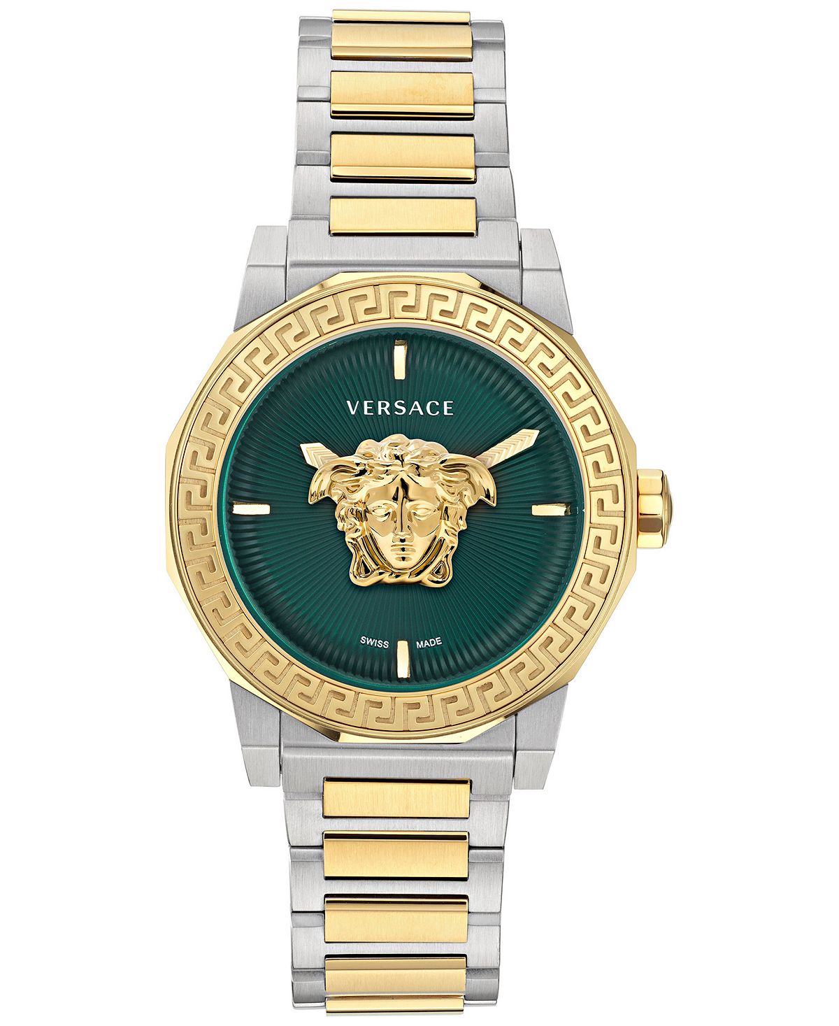 Versace Women's Swiss Made Two Tone Medusa Deco Bracelet Watch in Stainless Steel 38mm