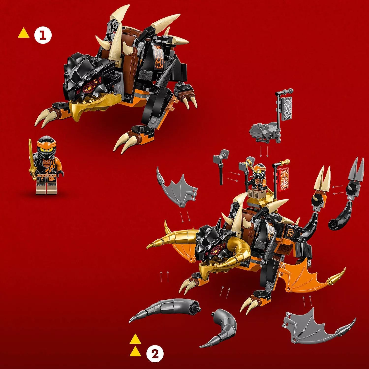 LEGO NINJAGO Cole's Earth Dragon EVO 71782 LEGO Building Toy Set