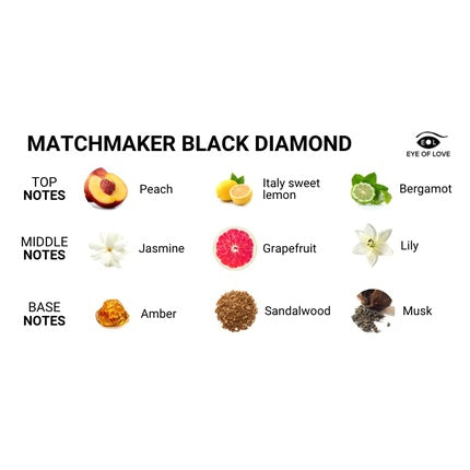 Eye Of Love Matchmaker Black Diamond cologne with pheromones to attract her - 30 ml, Eol Eye Of Love