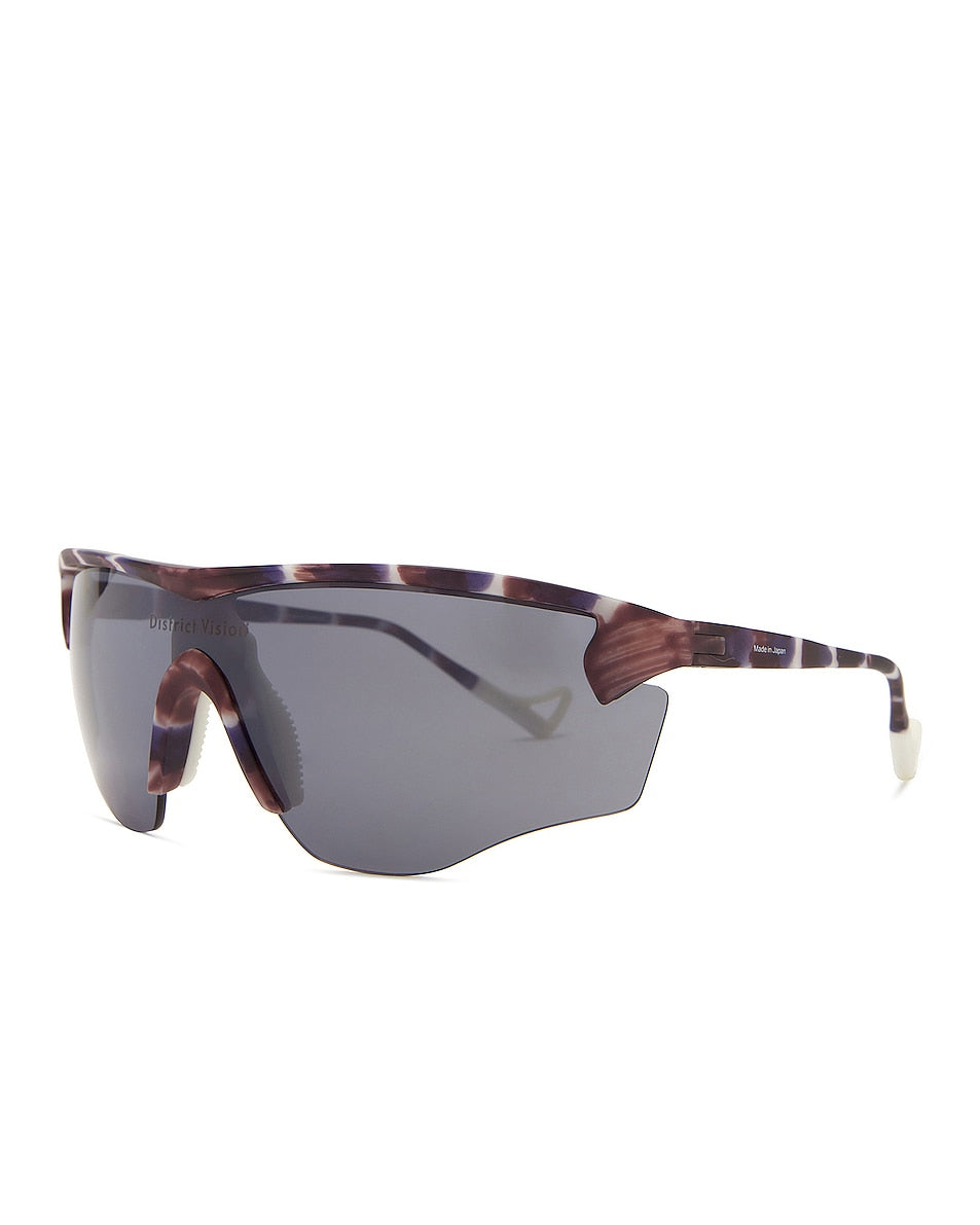 District Vision Junya Racer Sunglasses in Mosaic And D Onyx Mirror