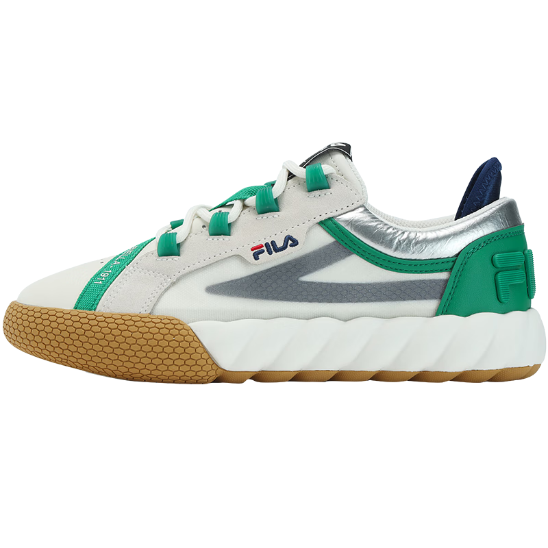 Women's sports sneakers Fila Campo Pioneer for dancing, gray / green