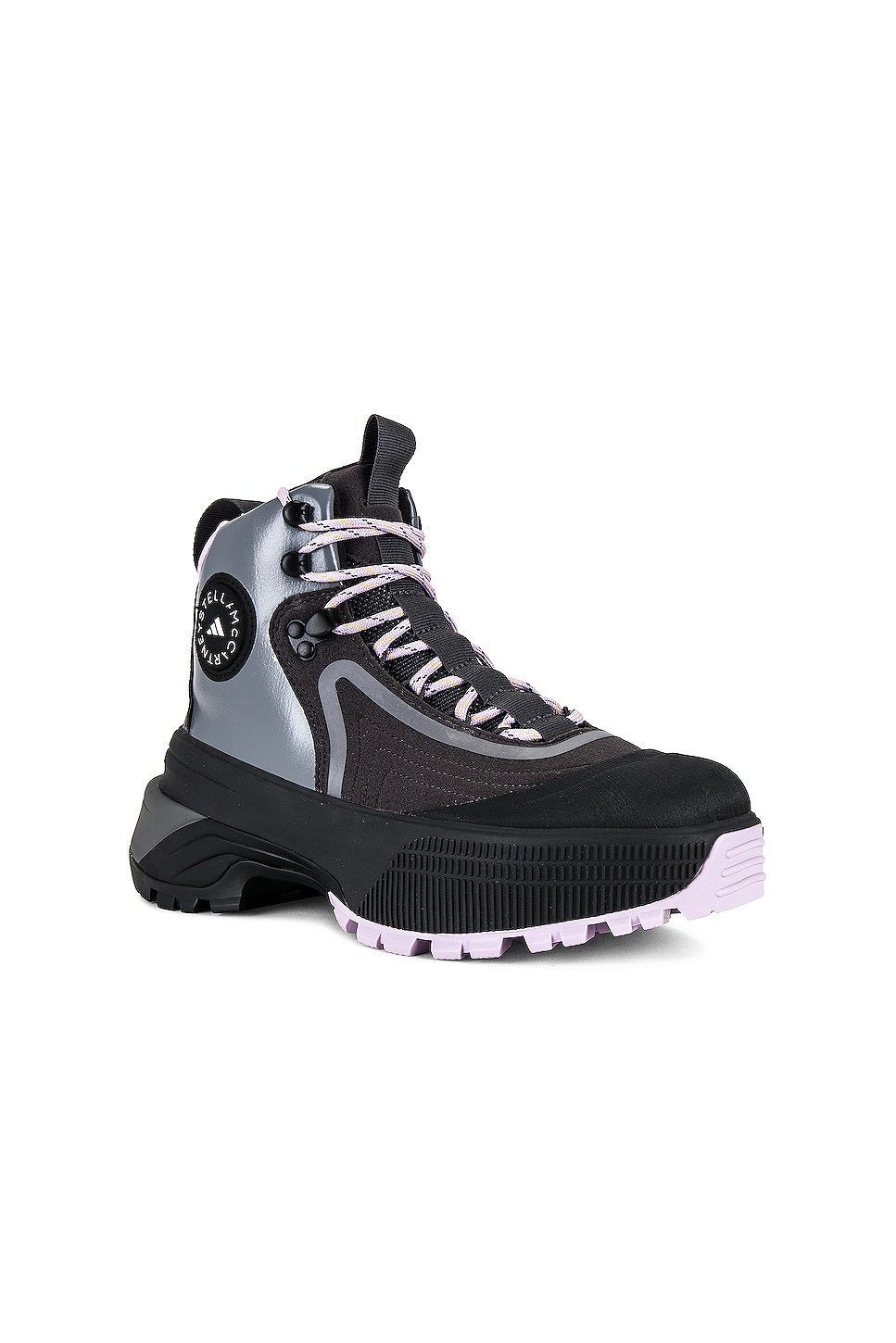 adidas by Stella McCartney Asmc x Terrex Hiking Boots in Utility Black, Purple Glow & Gray Four