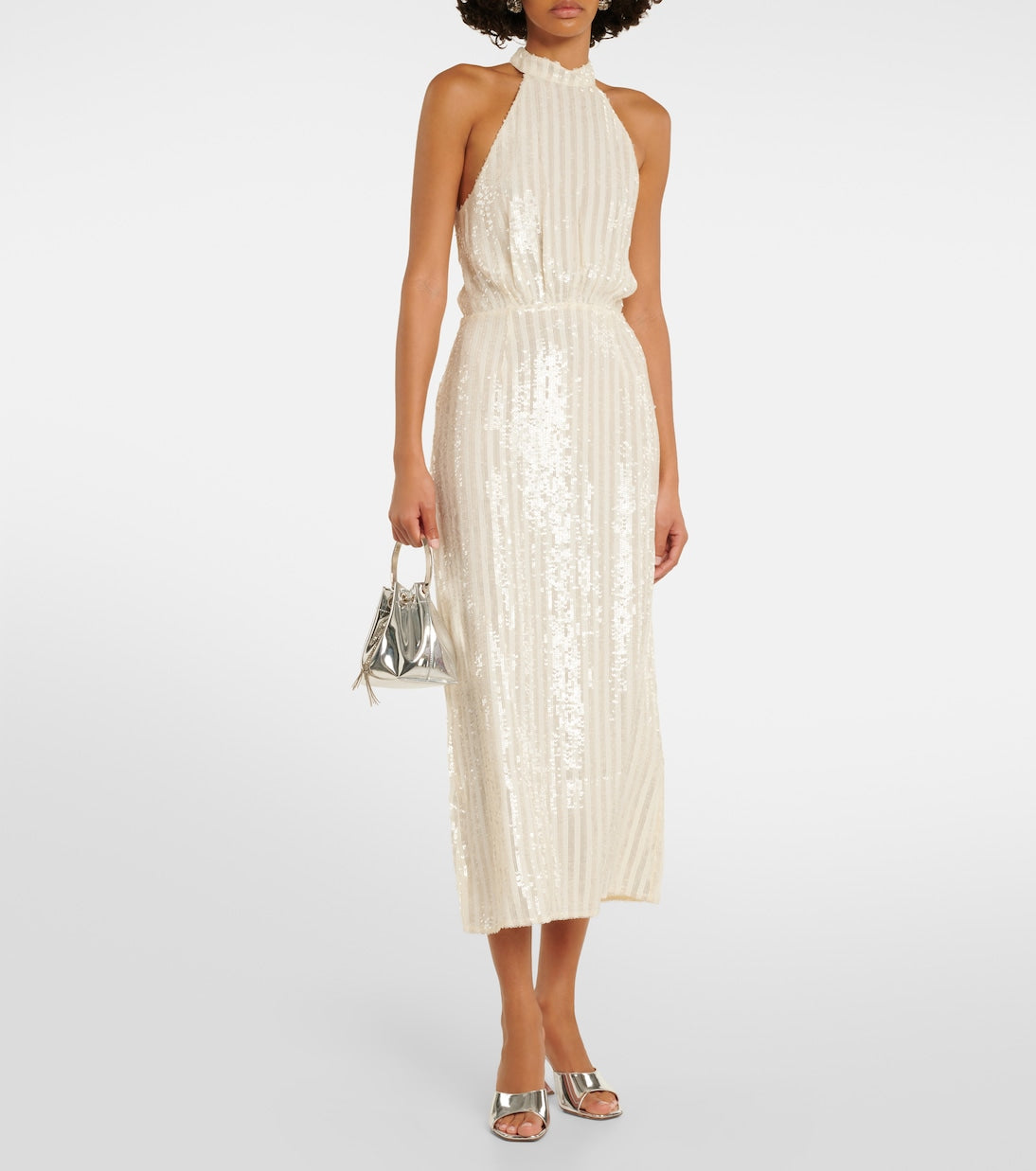 Vivienne maxi wedding dress with sequins Rixo, white