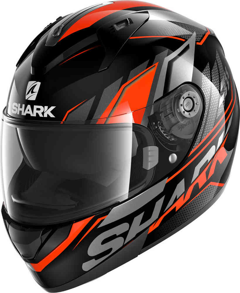 Ridill Phase Shark helmet, black/orange