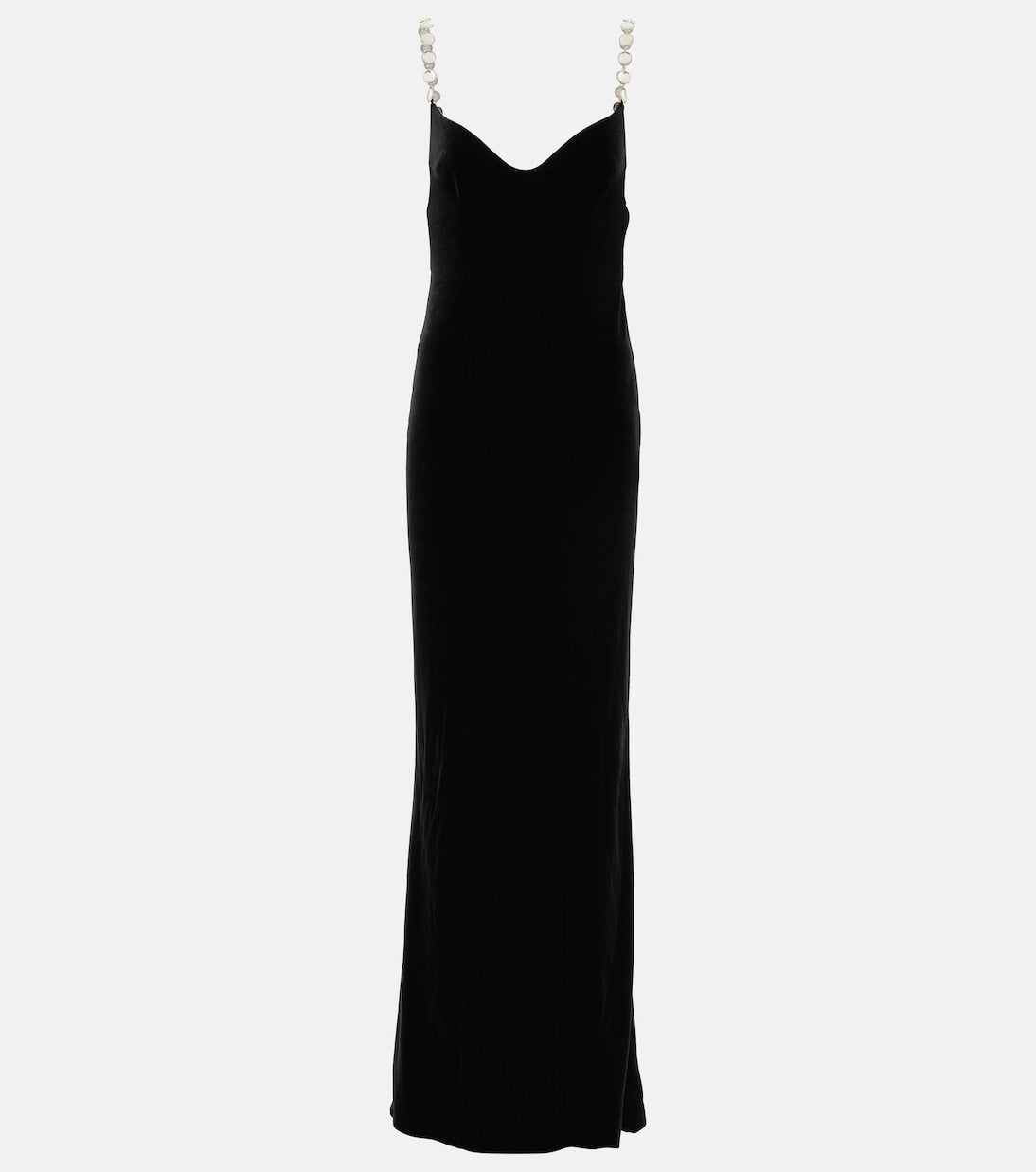 Avedon velvet dress with Galvan decor, black