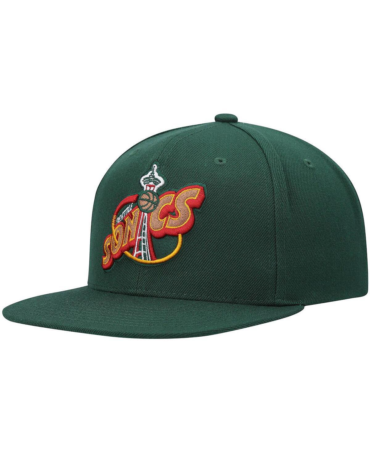 Seattle SuperSonics Hardwood Classics Team Ground 2.0 Snapback Mitchell & Ness Men's Green Cap