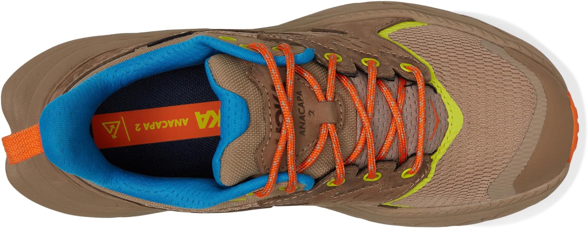 Anacapa 2 Low GTX Hoka Hiking Shoes, Dune/Vibrant Orange