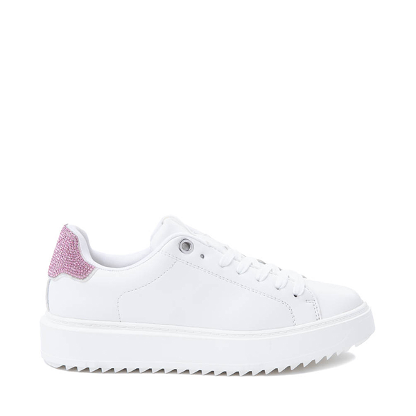 Women's Steve Madden Charlie Sneakers with Rhinestones, White/Pink