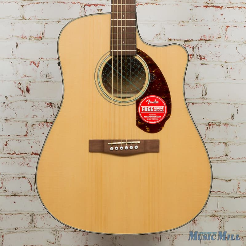 جيتار صوتي كهربائي من Fender - CD-140SCE - Dreadnought - لون طبيعي