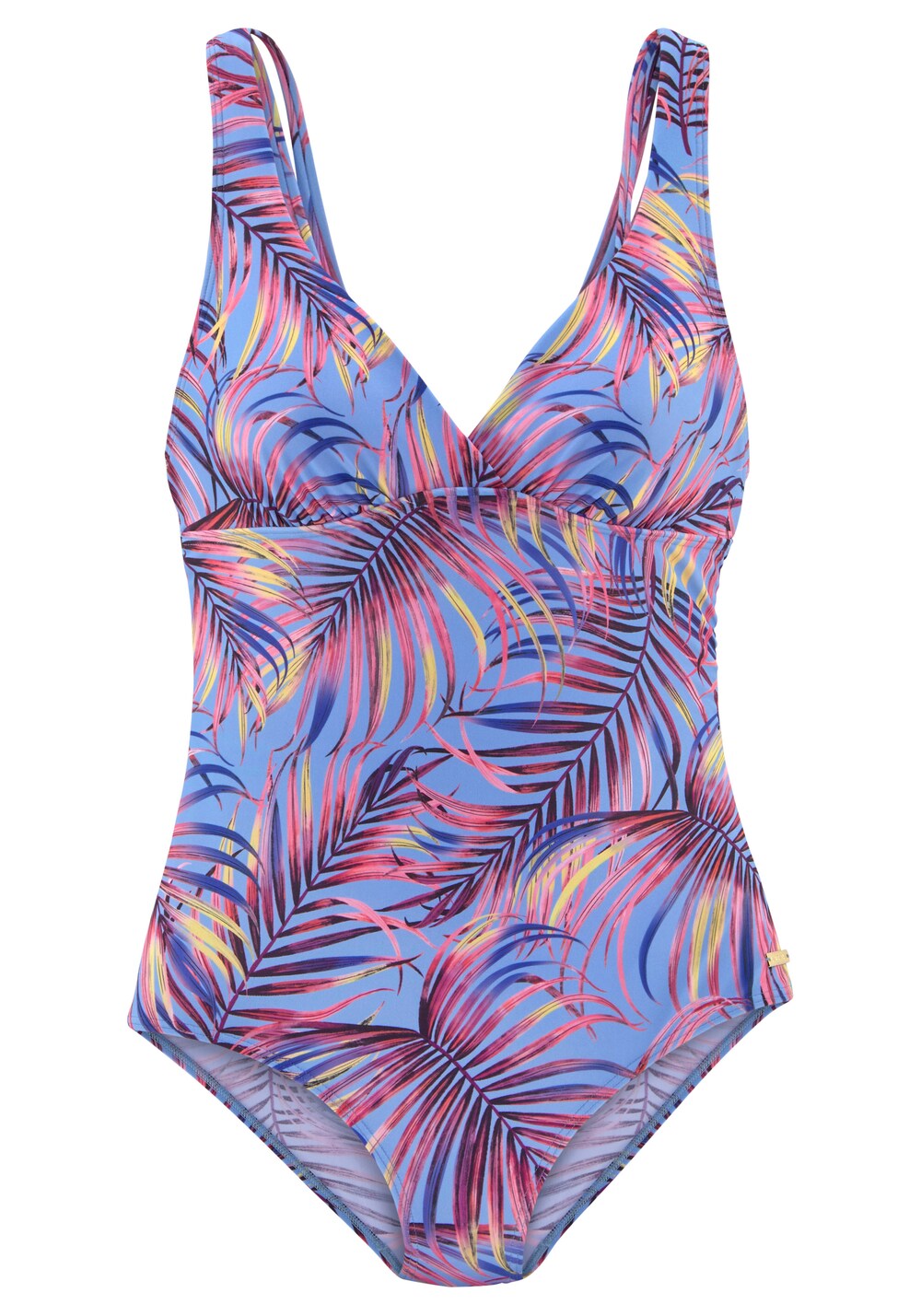 Lascana triangle swimsuit, blue/pink