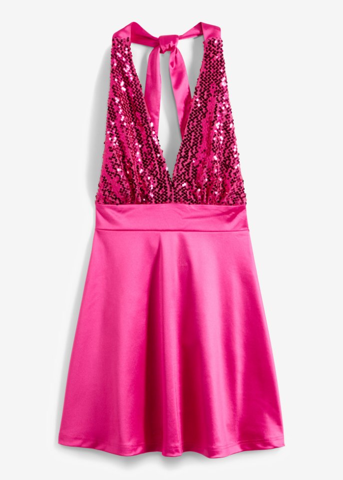 Bodyflirt Boutique sequin halterneck dress, pink