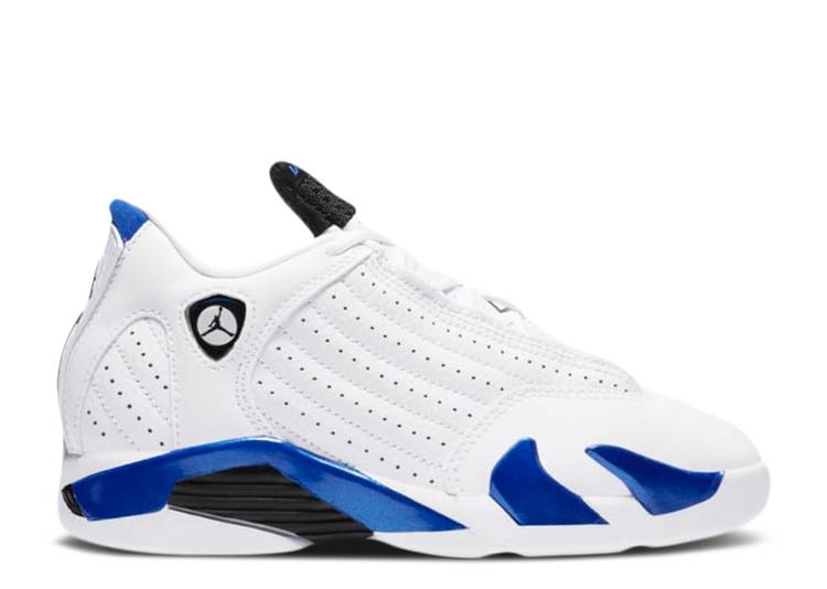 حذاء رياضي AIR JORDAN 14 RETRO PS 'HYPER ROYAL'، باللون الأبيض