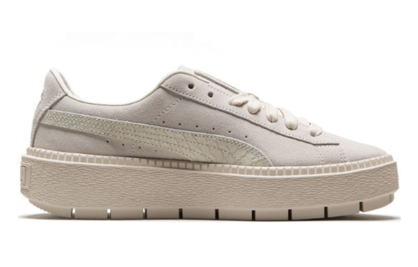 حذاء رياضي (WMNS) PUMA Suede Platform Trace Animal 'Cream y'، لون كريمي