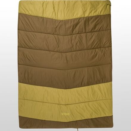 Groundwork Double Sleeping Bag: 20F Stoic Synthetic, Dark Olive/Green Moss