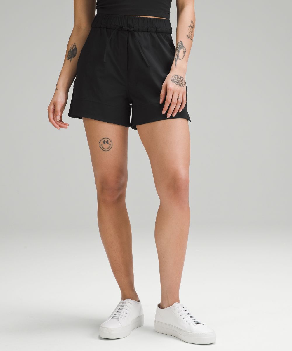 Lululemon High Waist Woven Shorts, Black