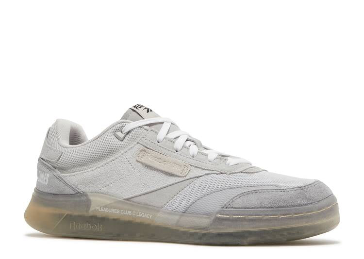 حذاء رياضي Reebok PLEASURES X CLUB C LEGACY 'PURE GRAY'، باللون الرمادي