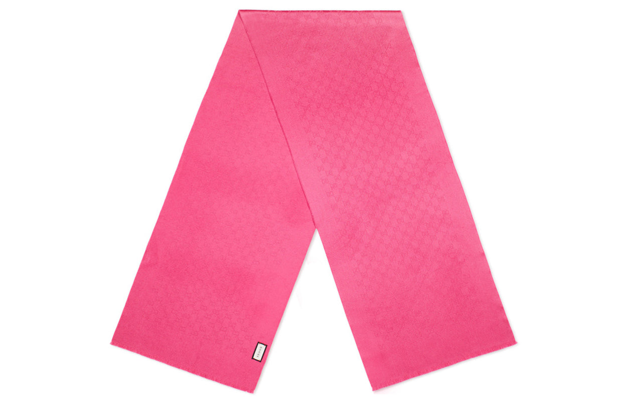 Gucci Women's Scarf with Logo Pattern, Pink