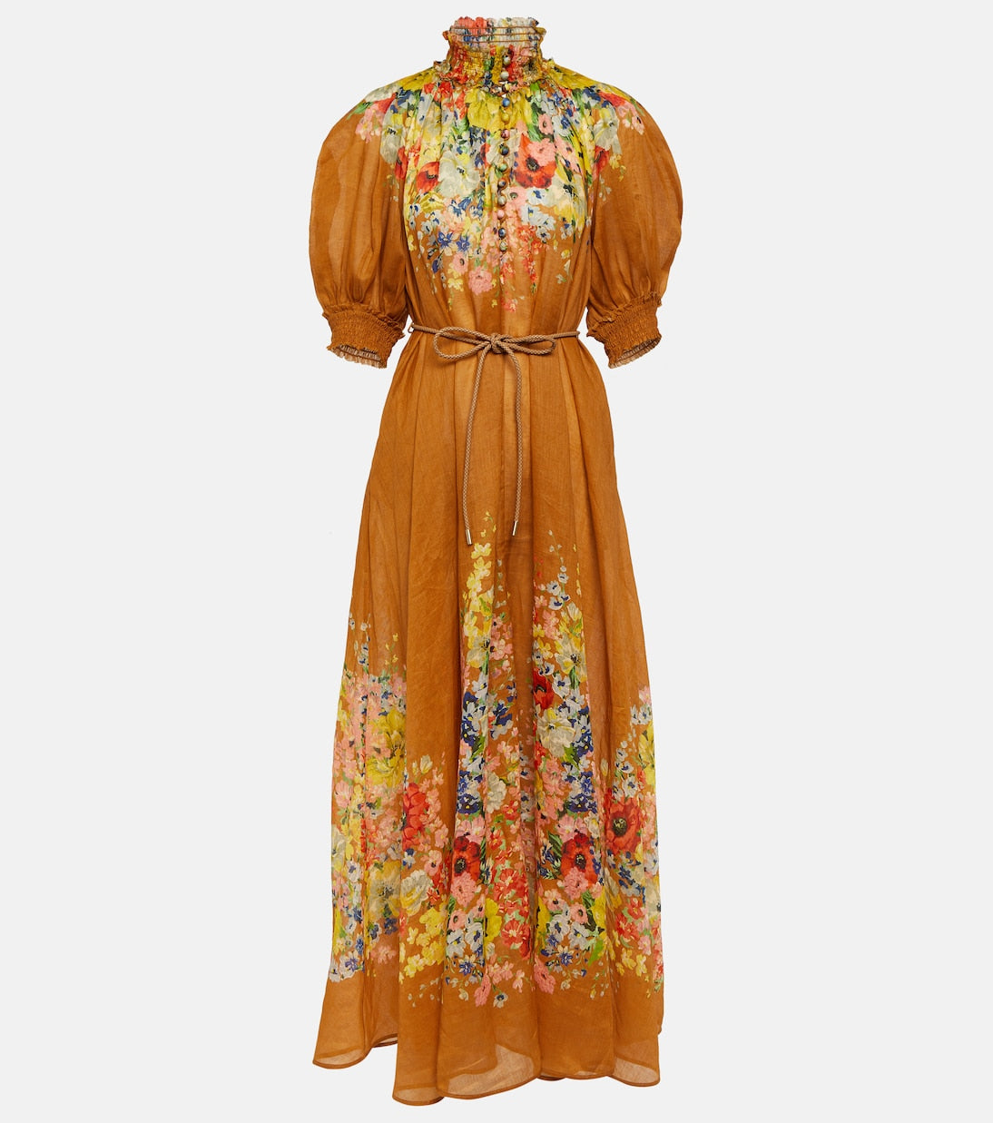 Alight maxi dress with floral print Zimmermann, orange