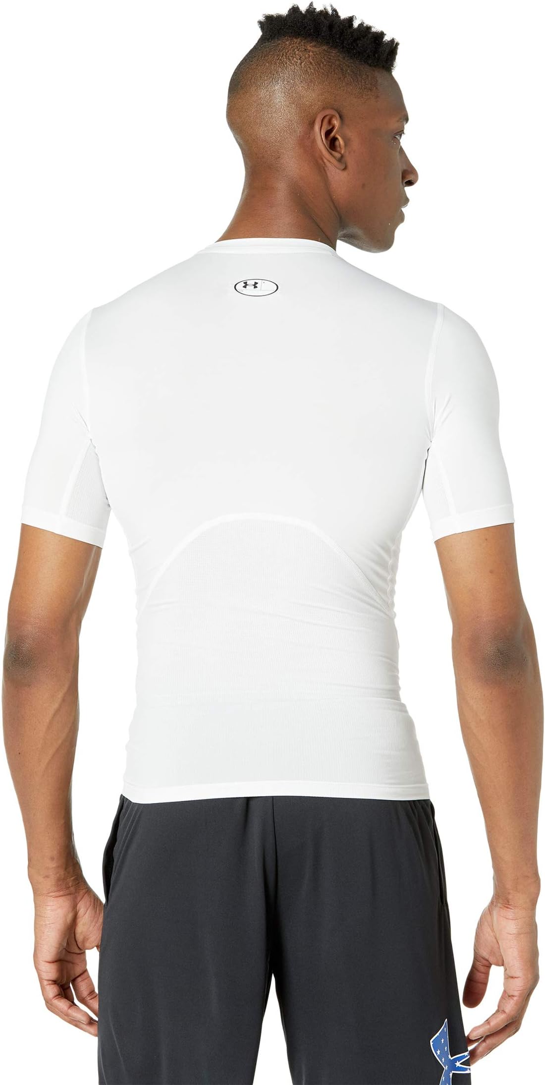 Under Armor Heatgear Armor Short Sleeve Compression Sleeve in White/Black