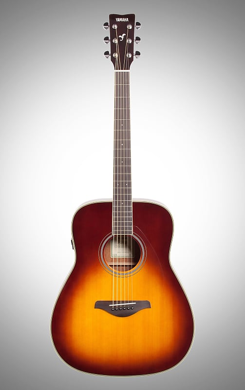 Acoustic guitar Yamaha FG-TA Dreadnought Transacoustic Acoustic-Electric Guitar, Brown Sunburst