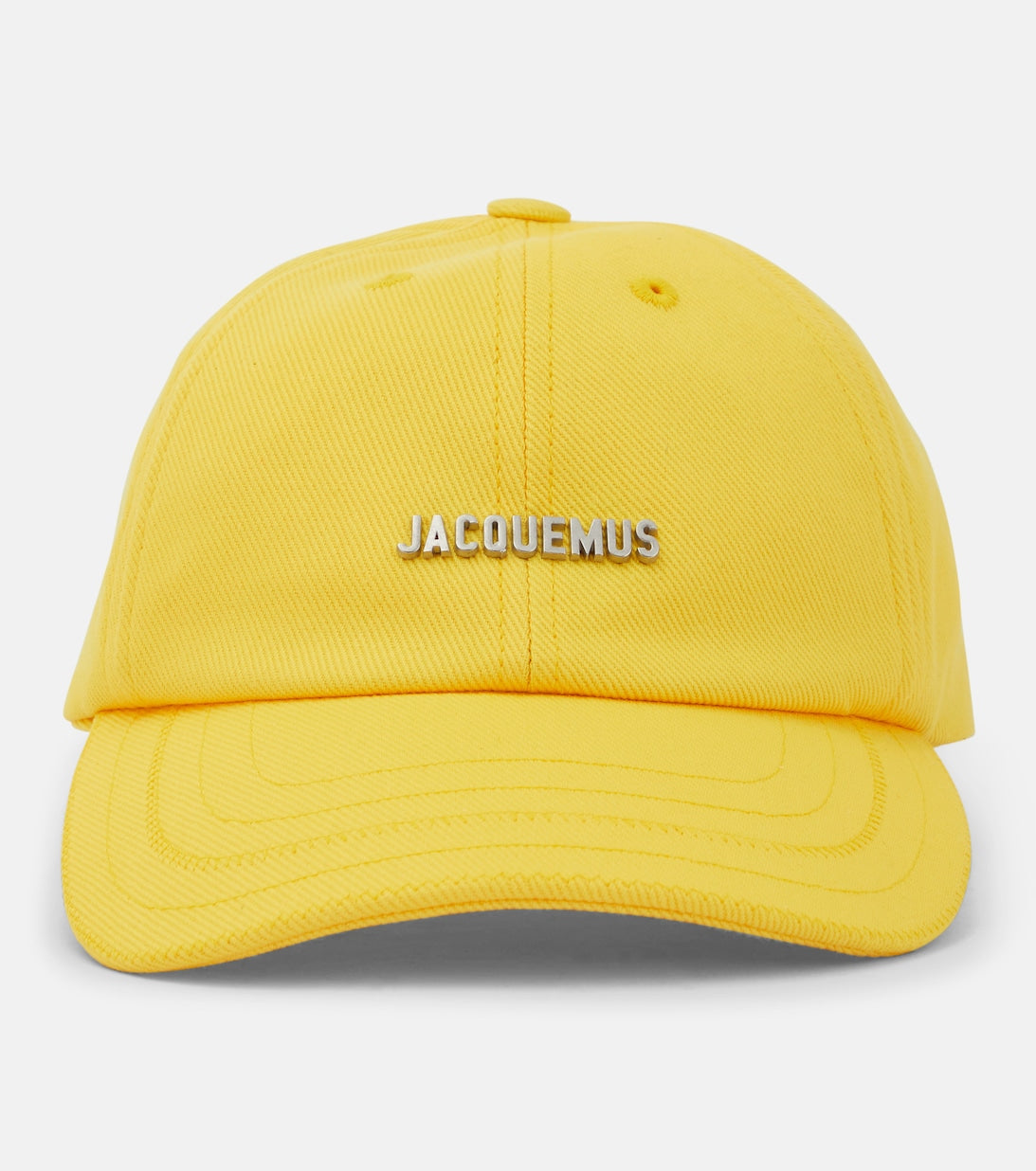 قبعة بيسبول La Casquette Rond من قماش Jacquemus المائل باللون الأصفر