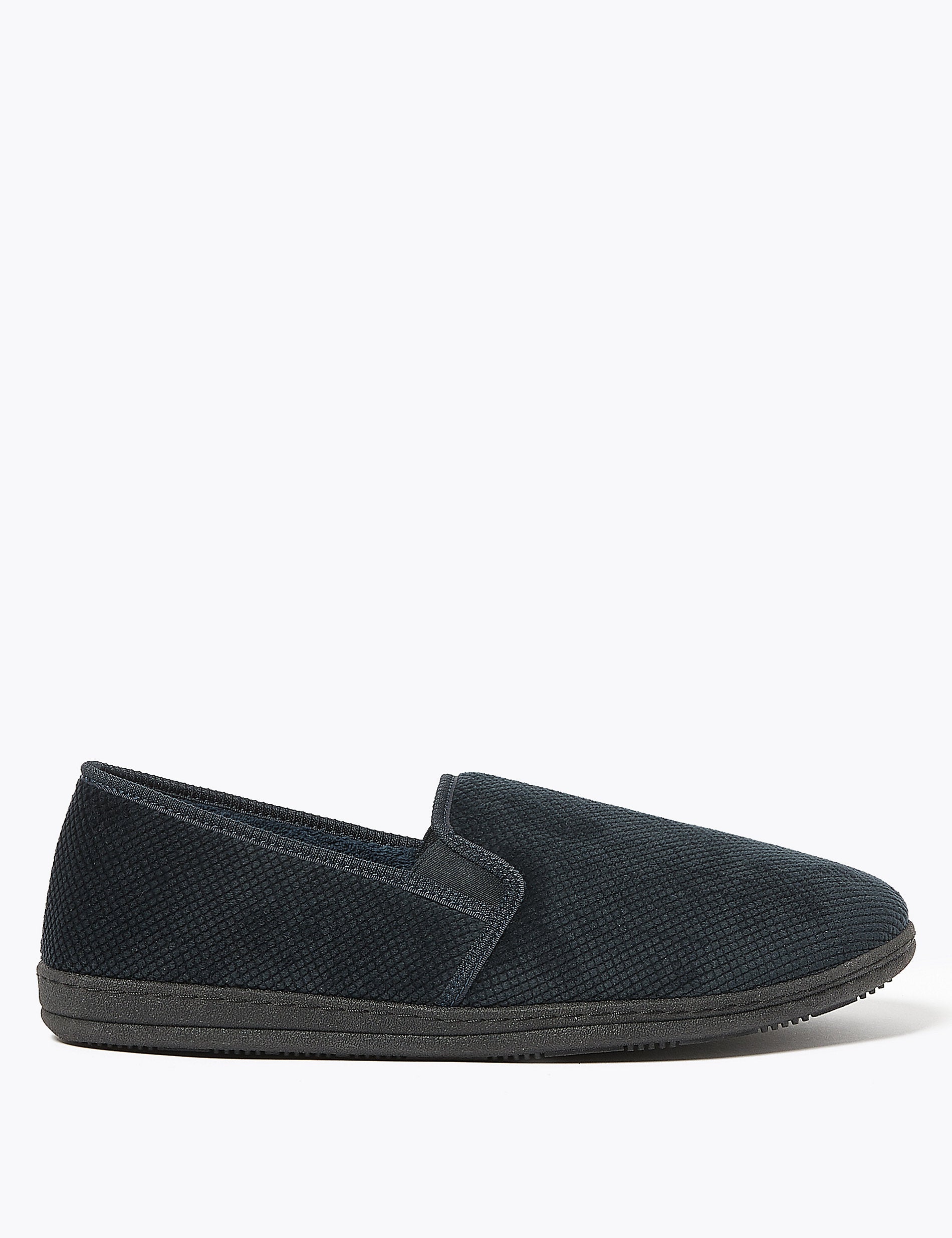 Velor slippers with Freshfeet Marks & Spencer, navy